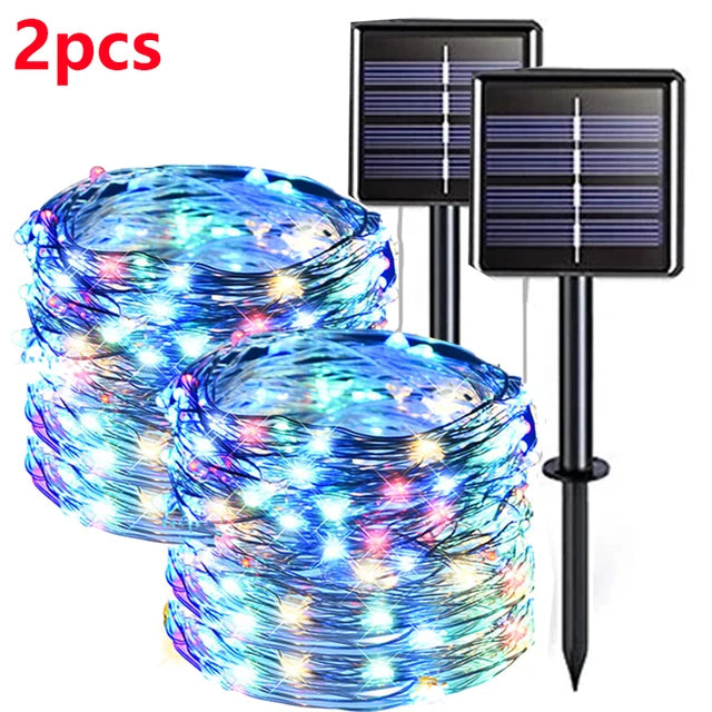 Solar Fairy String Lights LED Solar Outdoor String Lights For Garden Decoration - Lumaz