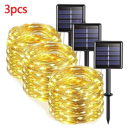 Solar Fairy String Lights LED Solar Outdoor String Lights For Garden Decoration - Lumaz