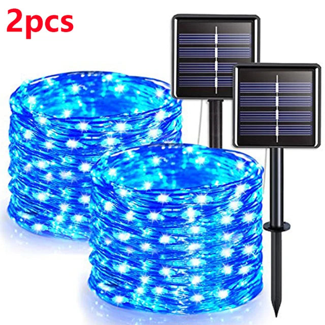 Solar Fairy String Lights LED Solar Outdoor String Lights For Garden Decoration - Lumaz