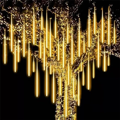 Solar LED Meteor Shower Rain Lights 3050cm 192288 LEDs Outdoor String Lights Waterproof Christmas Decoration - Lumaz