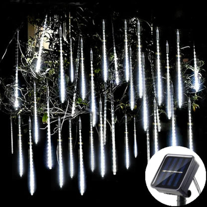 Solar LED Meteor Shower Rain Lights 3050cm 192288 LEDs Outdoor String Lights Waterproof Christmas Decoration - Lumaz