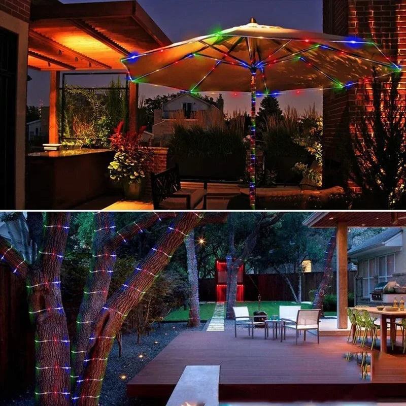 Solar Led Tube Rope Lights For Outdoor Garden Christmas Decoration - Lumaz