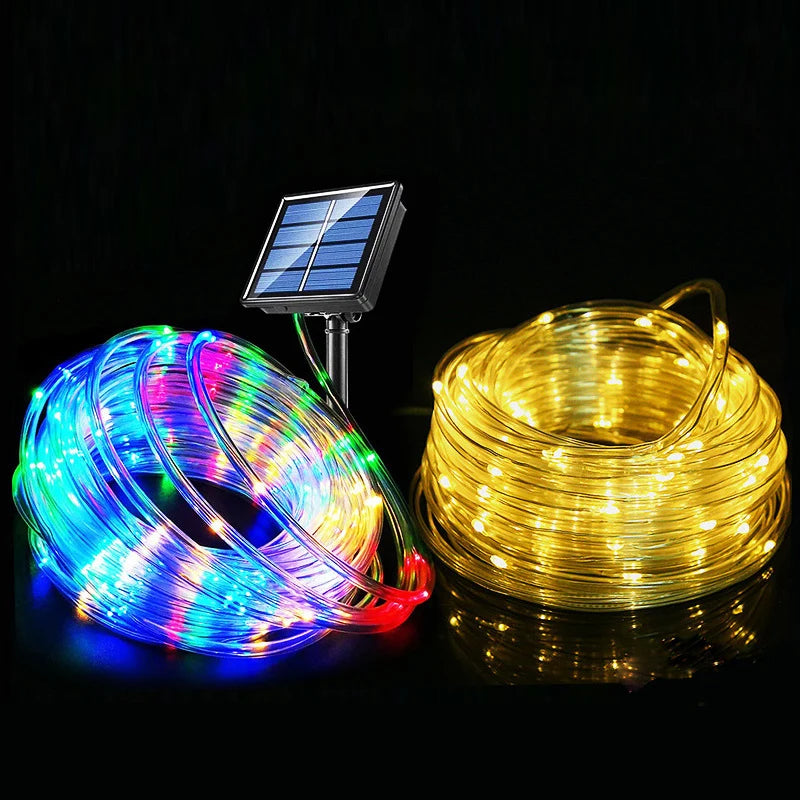 Solar Led Tube Rope Lights For Outdoor Garden Christmas Decoration - Lumaz