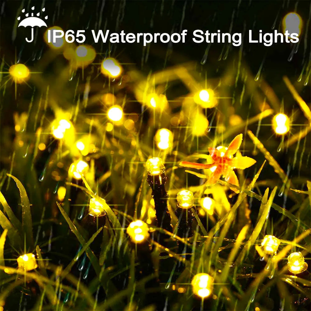 Solar Outdoor String Lights Waterproof Christmas Lights For Patio Garden Decor - Lumaz