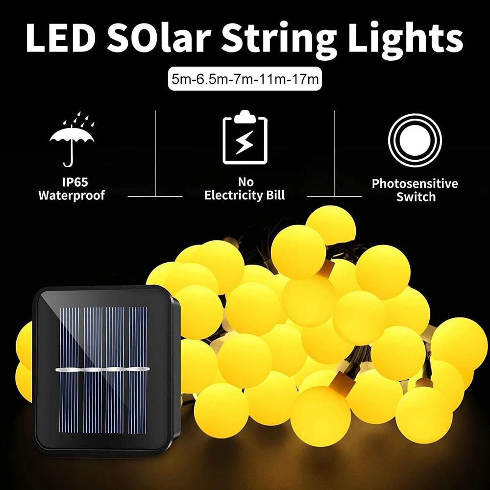 Outdoor Solar LED String Light - Festive Christmas Decorative Garland - Lumaz