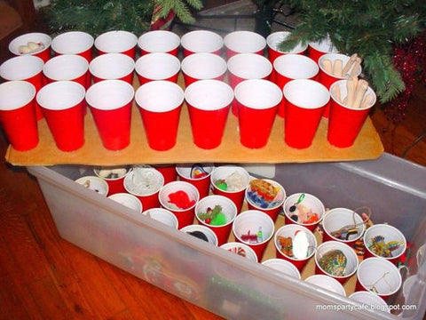 DIY Ornament Storage with Plastic Cups and Cardboard