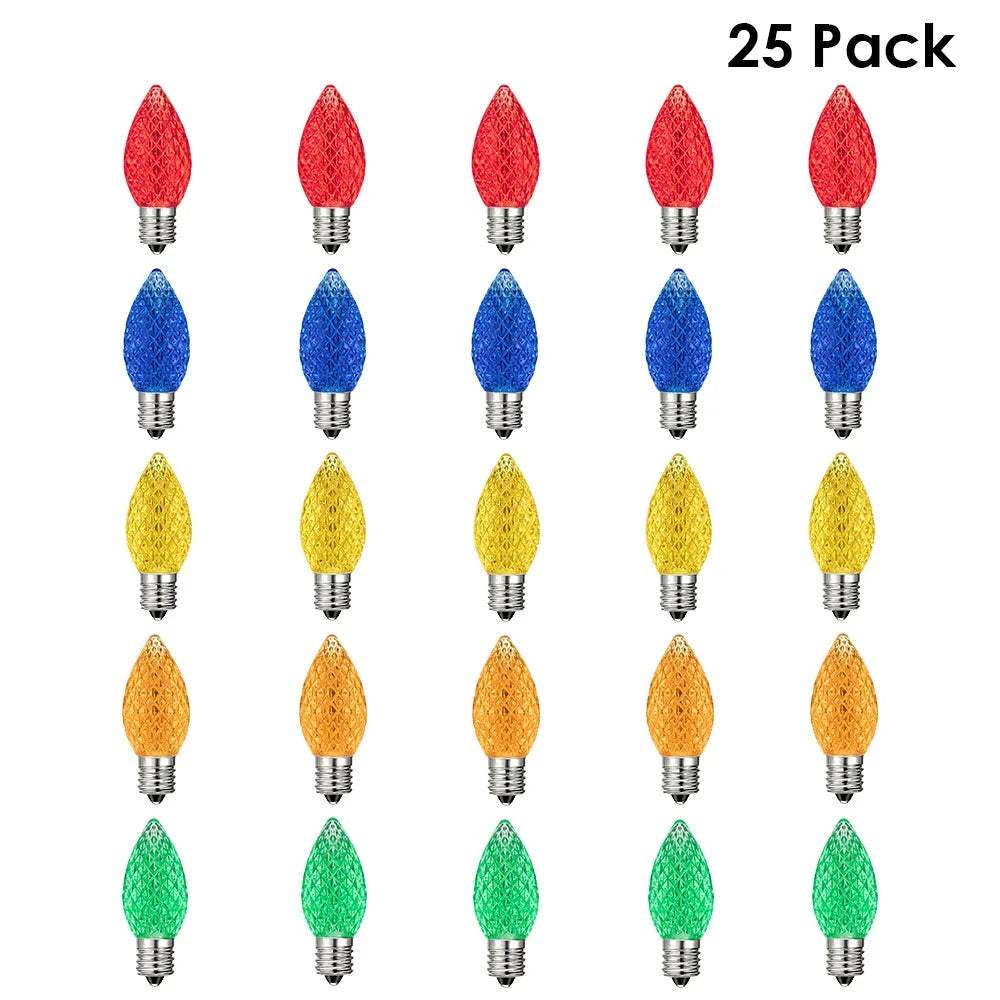 Strawberry C7 Led Lights Bulb 110v 220V 06W E12 Colorful Christmas Lights - Lumaz