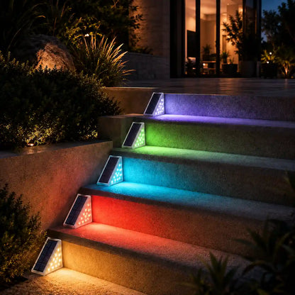 Lampe Solaire de Pont Super Lumineuse - Allumage Automatique, Étanchéité IP67, 80 Lumens, Lampe d'Escalier LED Anti-vol