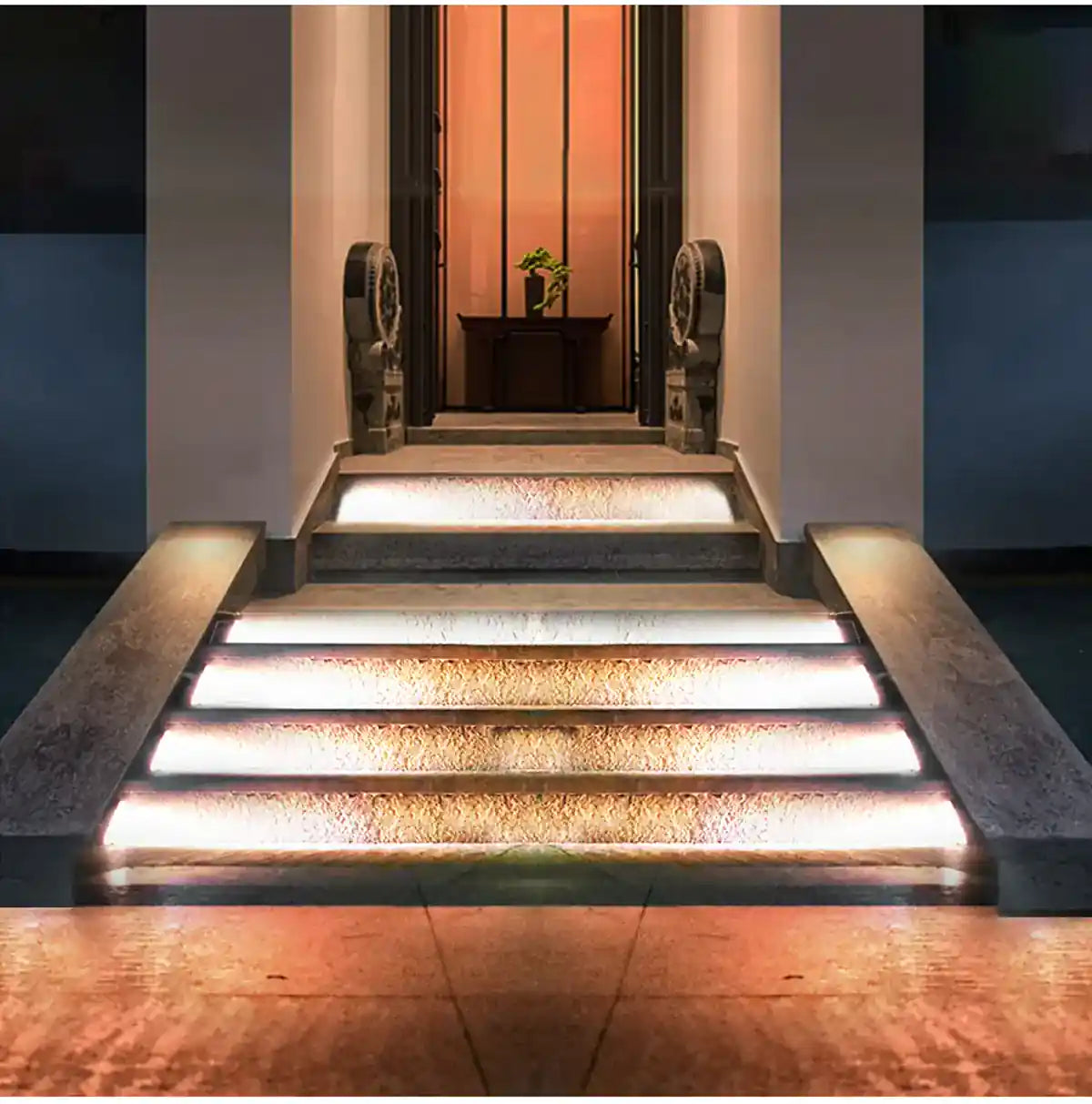 Super Bright Solar Deck Light - Auto On, IP67 Waterproof, 80 Lumens, Anti-theft LED Step Stair Lamp