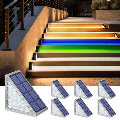 Super Bright Solar Deck Light - Auto On, IP67 Waterproof, 80 Lumens, Anti-theft LED Step Stair Lamp
