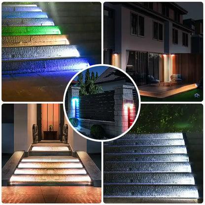 Super Bright Solar Deck Light - Auto On, IP67 Waterproof, 80 Lumens, Anti-theft LED Step Stair Lamp