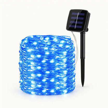Superhelle Solar-LED-Lichterkette – 8 Beleuchtungsmodi, großes Solarpanel, IP65 wasserdicht