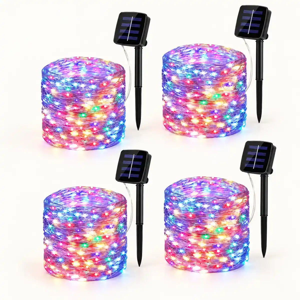 Superhelle Solar-LED-Lichterkette – 8 Beleuchtungsmodi, großes Solarpanel, IP65 wasserdicht