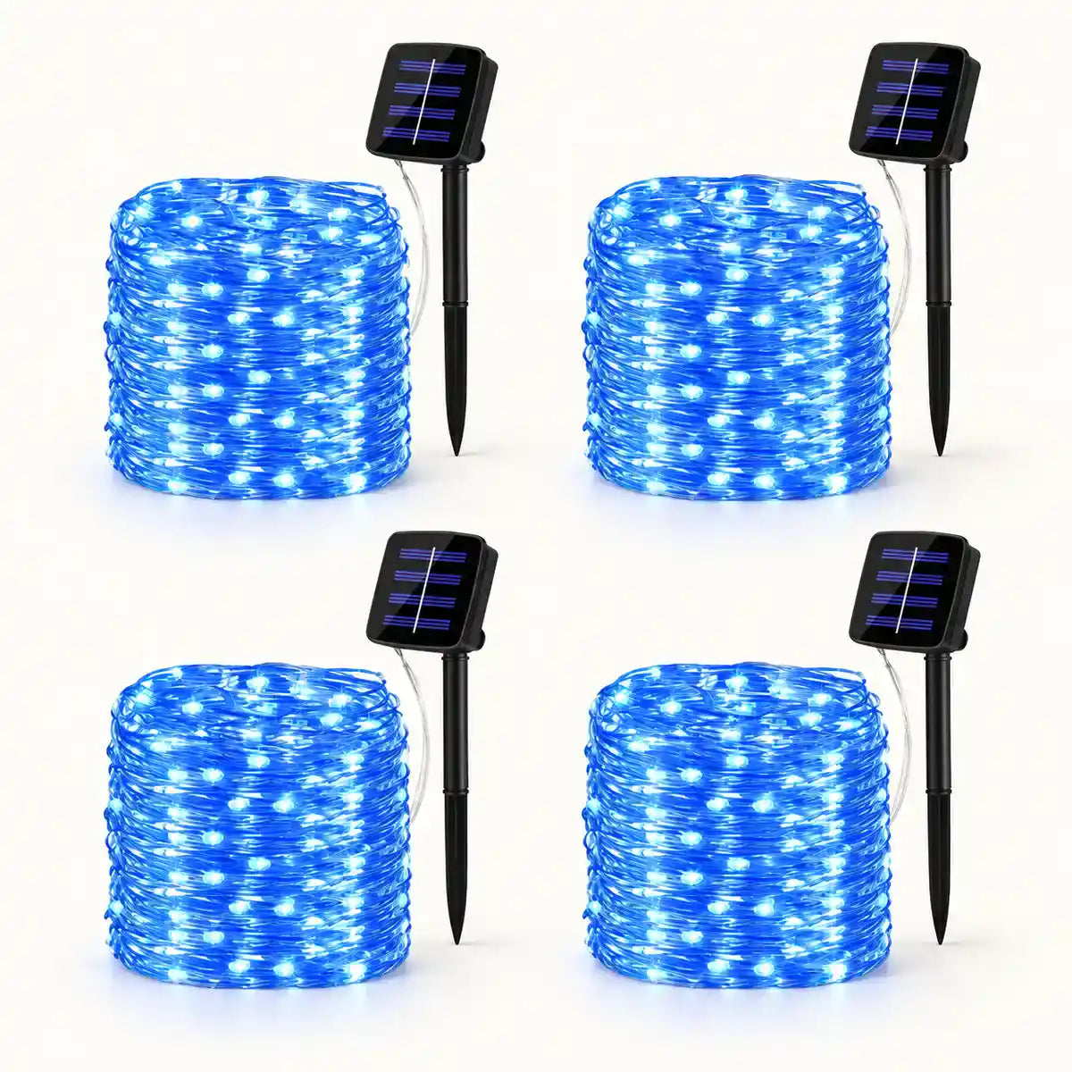 Superhelle Solar-LED-Lichterkette – 8 Beleuchtungsmodi, großes Solarpanel, IP65 wasserdicht