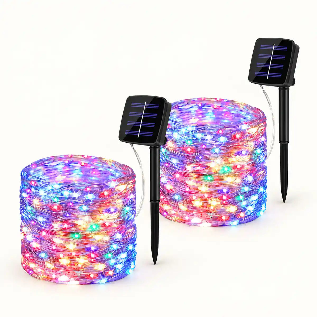 Superhelle Solar-LED-Lichterkette – 8 Beleuchtungsmodi, großes Solarpanel, IP65 wasserdicht