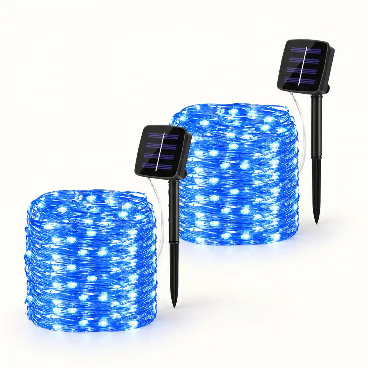 Superhelle Solar-LED-Lichterkette – 8 Beleuchtungsmodi, großes Solarpanel, IP65 wasserdicht
