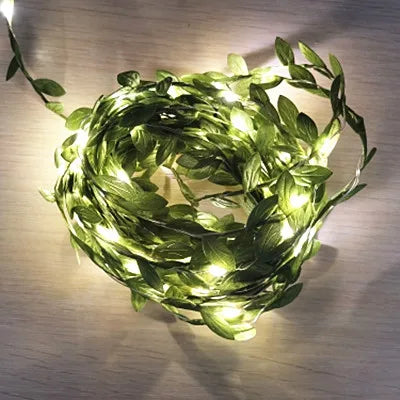 Tiny Leaf LED Copper Wire Fairy String Lights Outdoor Garland String Lights - Lumaz