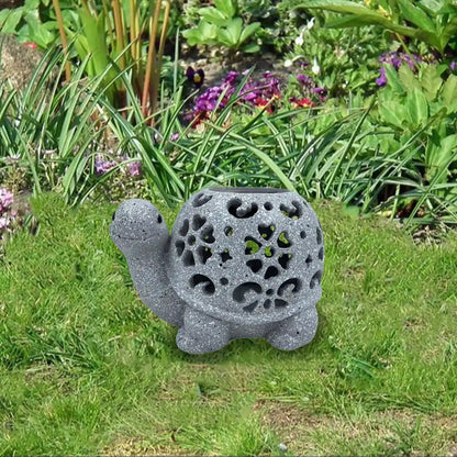 Waterproof Solar-Powered Turtle Garden Light Tortoise Statue Light With Starlight Effect