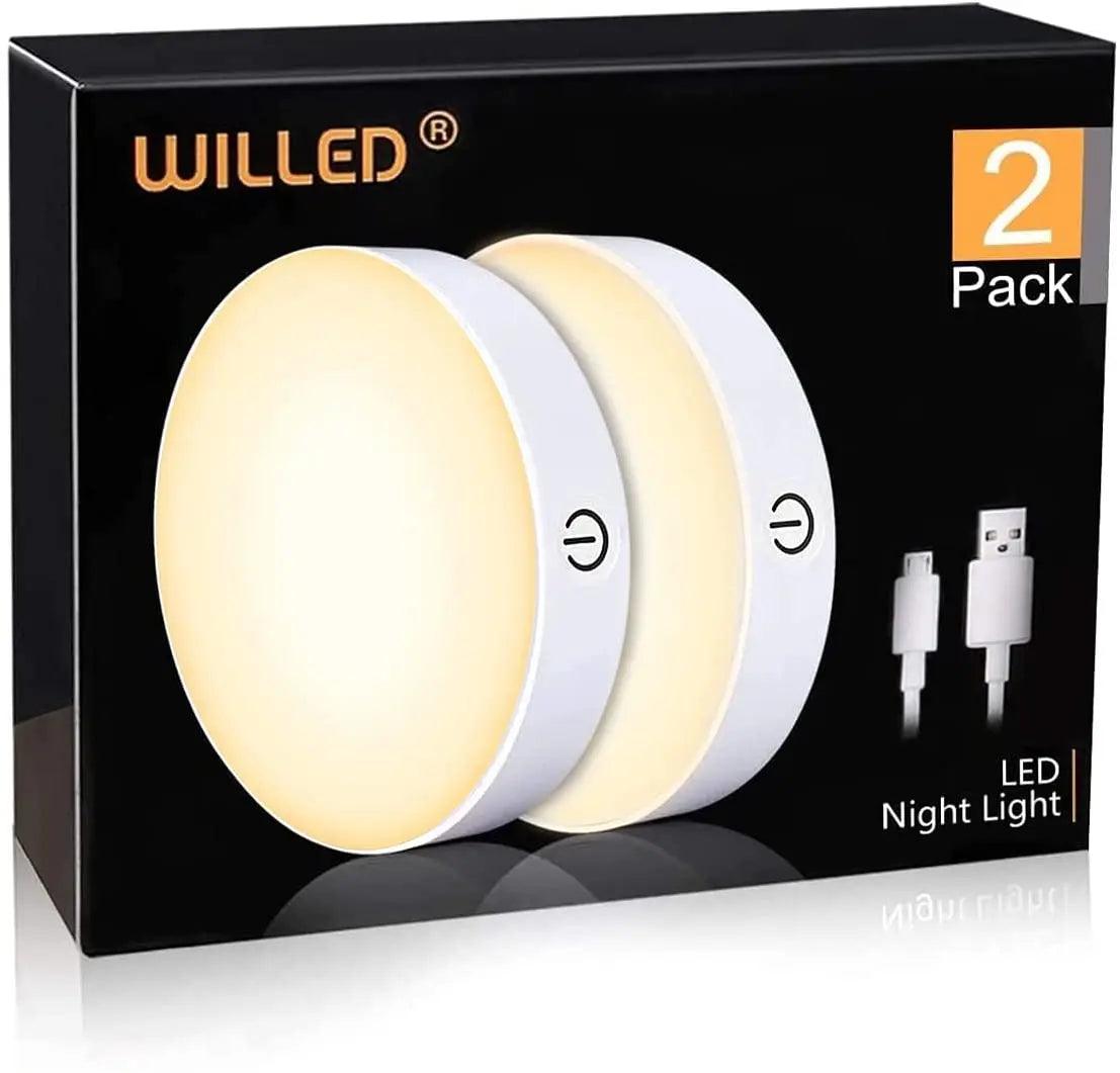 Wireless Touch Dimmable Under Cabinet LED Puck Lights - with 1000mAh Battery Operated - Lumaz