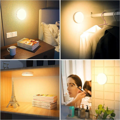 Wireless Touch Dimmable Under Cabinet LED Puck Lights - with 1000mAh Battery Operated - Lumaz