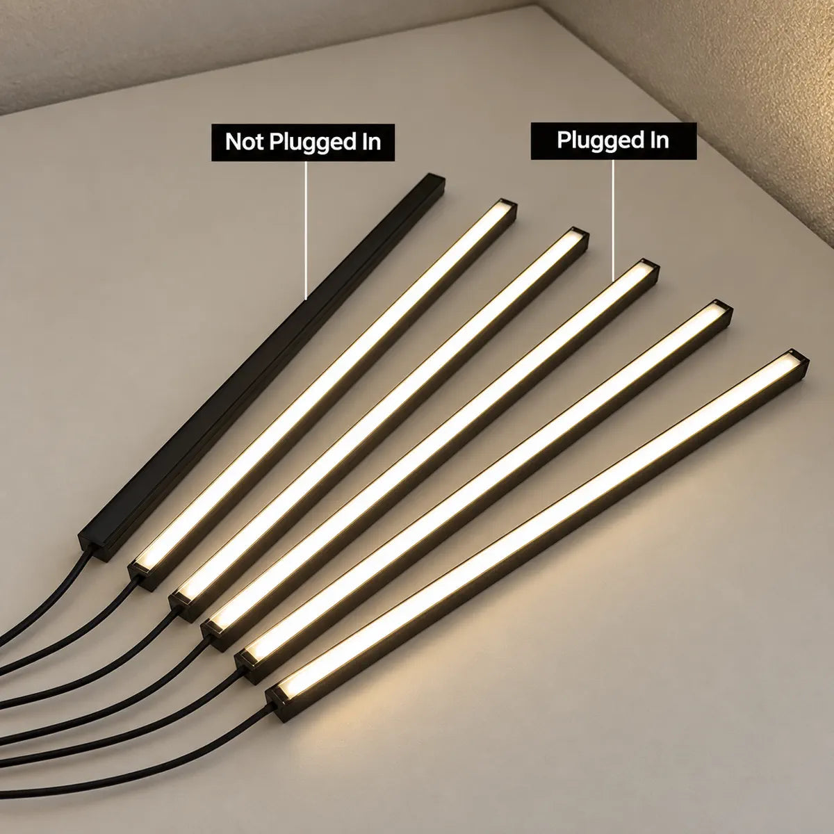 Touch Sensor Slat Wall LED Light Bar Kit - Self-Adhesive, 50/100cm