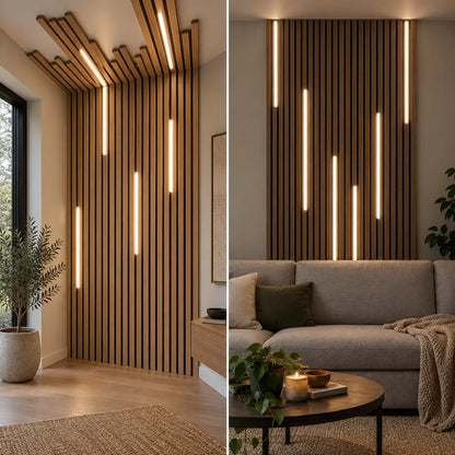 Touch Sensor Slat Wall LED Light Bar Kit - Self-Adhesive, 50/100cm
