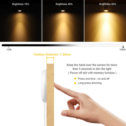 Hidden Touch Sensor LED Cabinet Spotlight Kit - 12V 3W, Dimmable