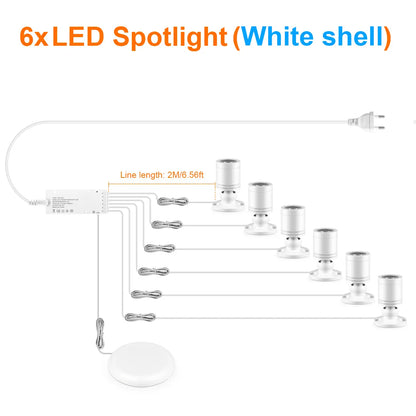 Hidden Touch Sensor LED Cabinet Spotlight Kit - 12V 3W, Dimmable
