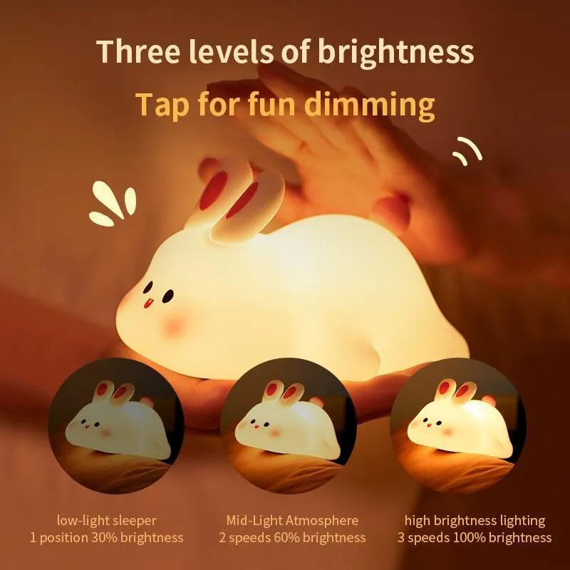 Touch Sensor Silicone Cartoon Kids LED Night Lights - Lumaz