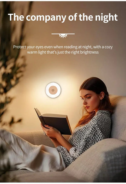 Touch Switch Dimmable LED Puck Lights Rechargeable Night Light with Magnetic