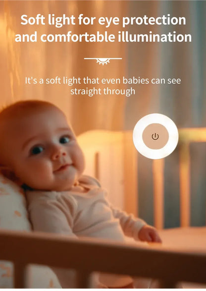 Touch Switch Dimmable LED Puck Lights Rechargeable Night Light with Magnetic