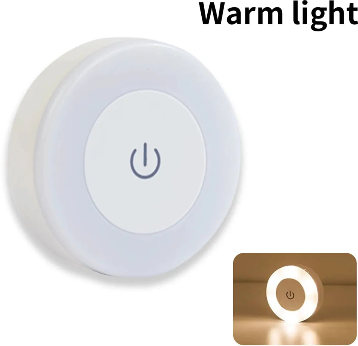 Touch Switch Dimmable LED Puck Lights Rechargeable Night Light with Magnetic