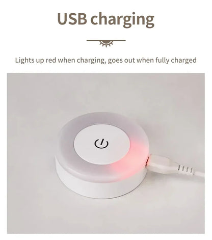 Touch Switch Dimmable LED Puck Lights Rechargeable Night Light with Magnetic