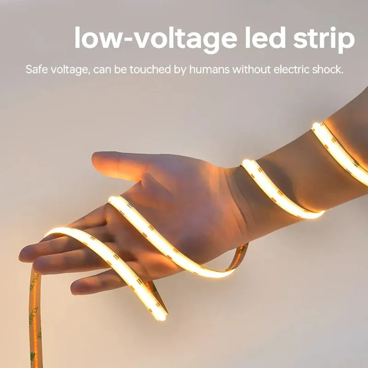 Dual White COB LED Strip Light - CCT Tunable 2700K-6500K, High Density 608 LEDs/m, CRI 90+