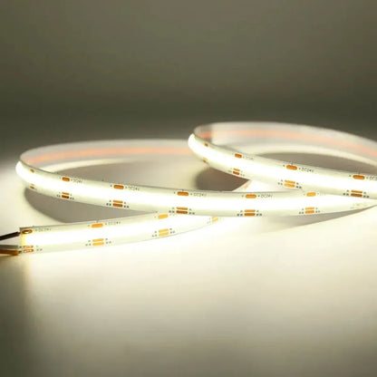 Dual White COB LED Strip Light - CCT Tunable 2700K-6500K, High Density 608 LEDs/m, CRI 90+