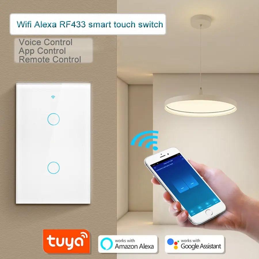 Tuya WiFi Smart Light Switch Wall Touch Switch - Lumaz