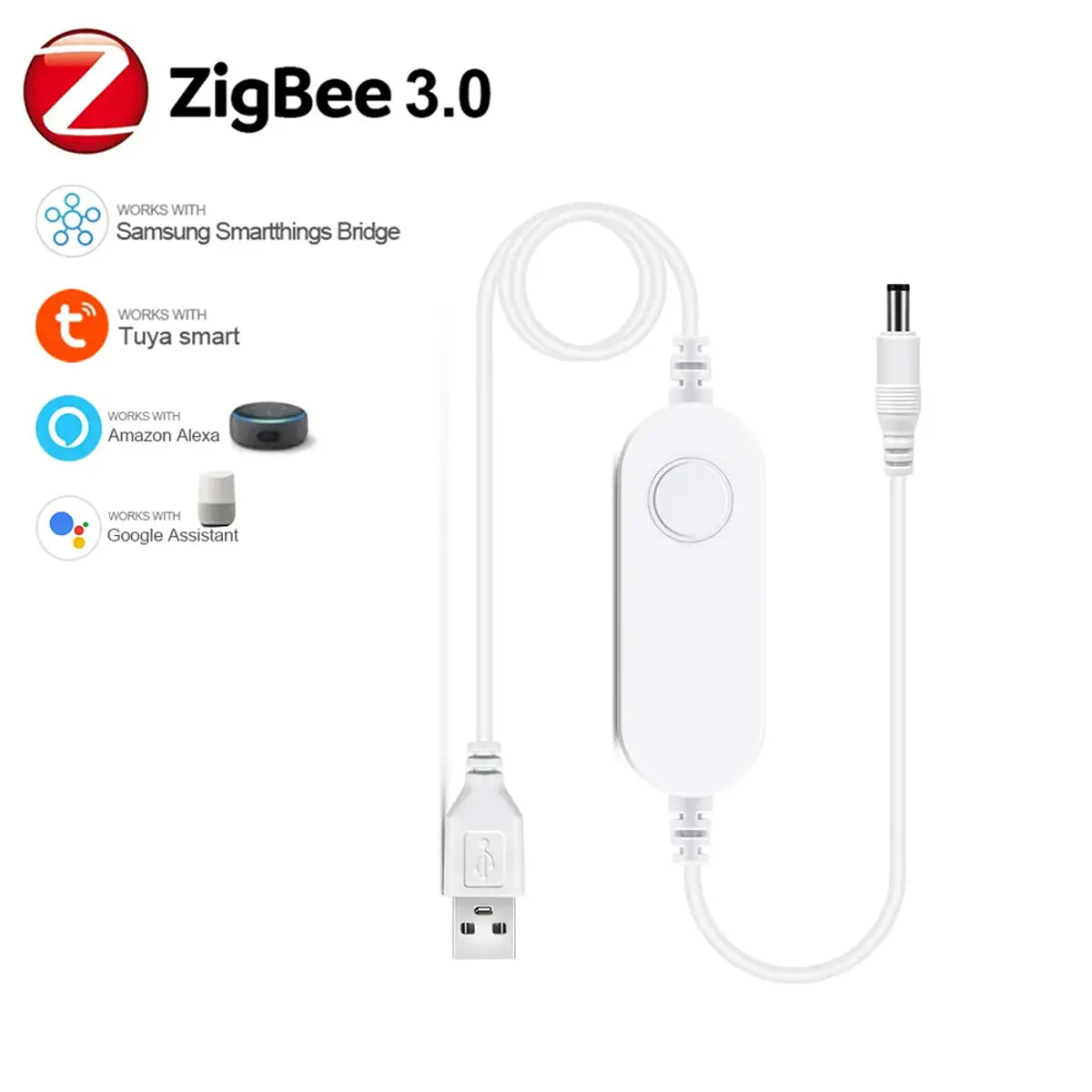 Tuya Zigbee 3.0 COB LED-Lichtleiste – 5V USB, dimmbar 320 LEDs/m, kompatibel mit Alexa Google