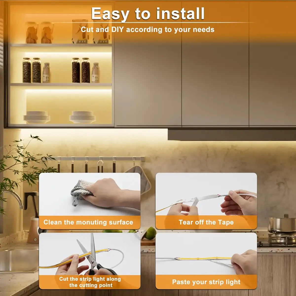 Tuya Zigbee 3.0 COB LED-Lichtleiste – 5V USB, dimmbar 320 LEDs/m, kompatibel mit Alexa Google