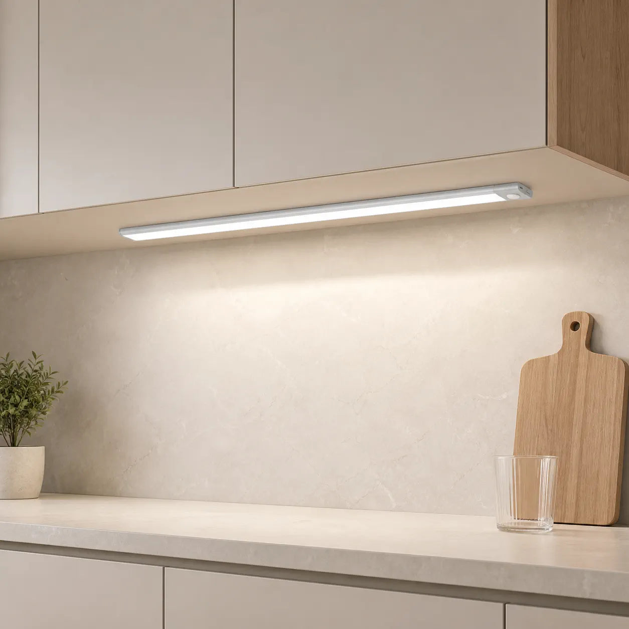Type-C Rechargeable Under Cabinet LED Light Bar - Smart Motion Sensor, 3 Color