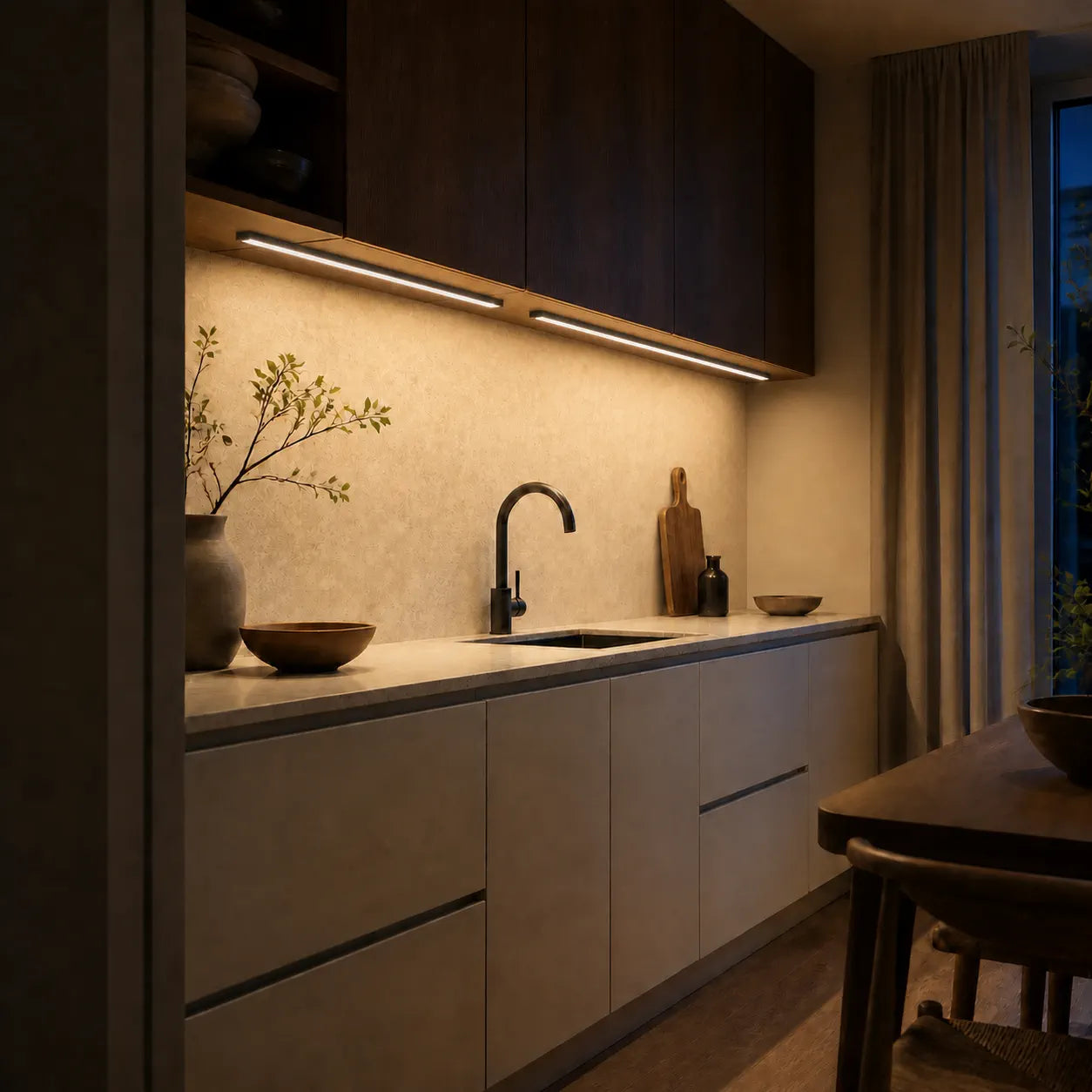Type-C Rechargeable Under Cabinet LED Light Bar - Smart Motion Sensor, 3 Color