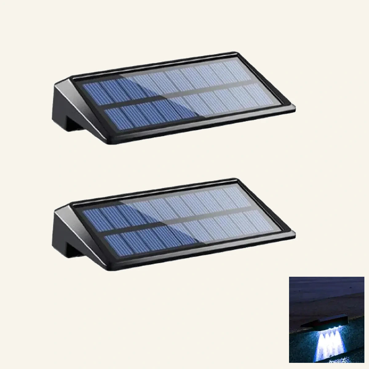 Applique murale solaire LED ultra-lumineuse - Étanche IP65, 4 LED haute luminosité, allumage/extinction automatique