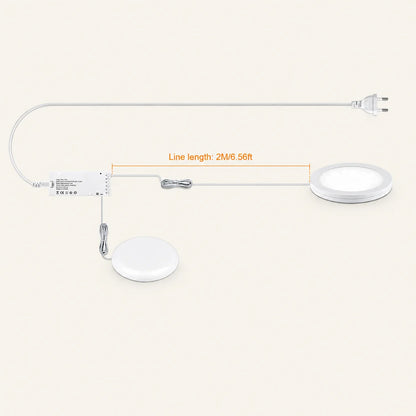 Ultra-Thin LED Puck Light Kit for Under Cabinet - Hidden Touch Sensor, Aluminum