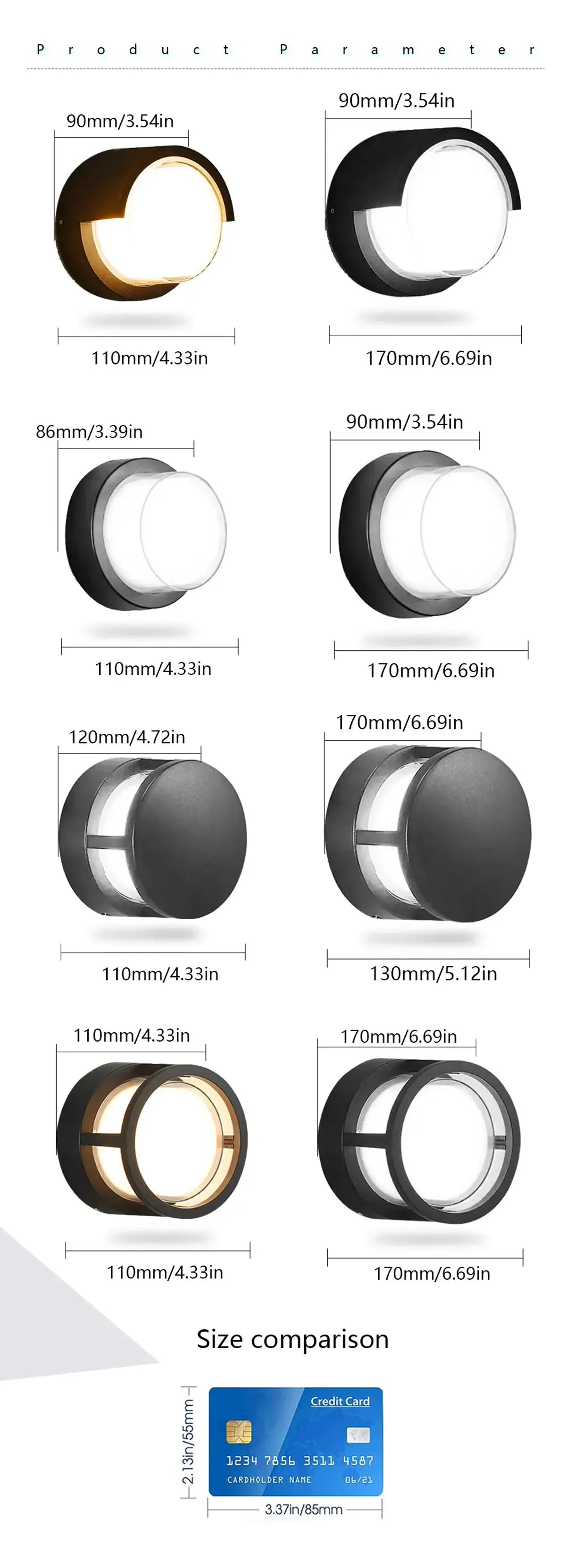 Ultrahelle, wasserdichte Wandleuchten für kreative Heim- und Außenbeleuchtung – LED-Lampen für die Wanddekoration