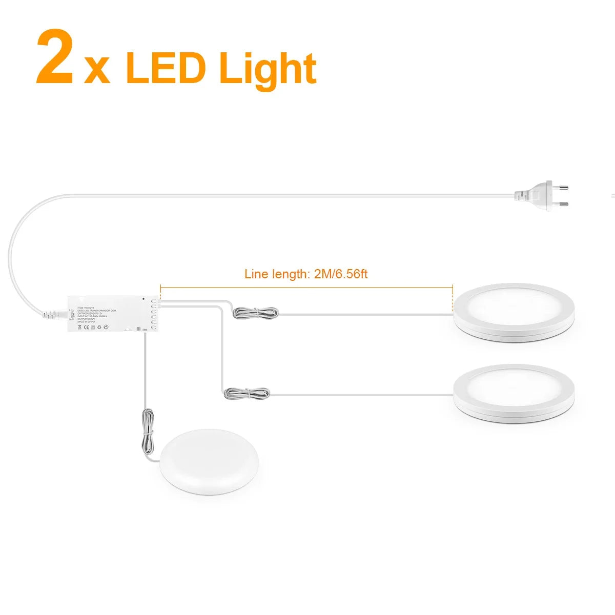 Ultra-Thin LED Puck Light Kit for Under Cabinet - Hidden Touch Sensor, Aluminum