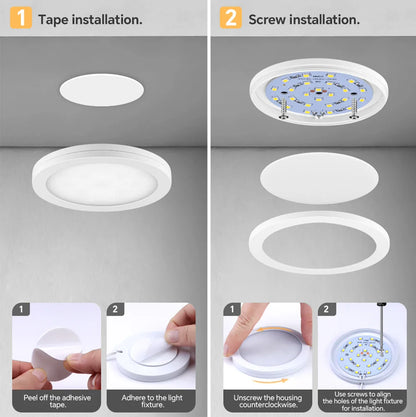 Ultra-Thin LED Puck Light Kit for Under Cabinet - Hidden Touch Sensor, Aluminum