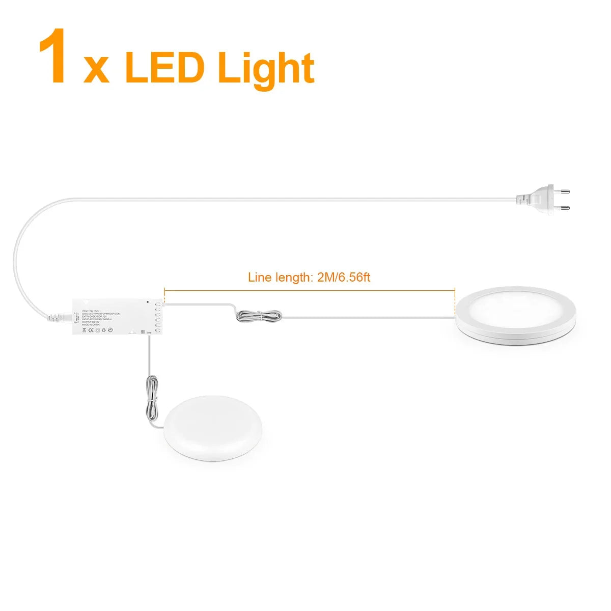 Ultra-Thin LED Puck Light Kit for Under Cabinet - Hidden Touch Sensor, Aluminum