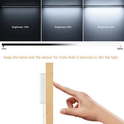 Ultra-thin Touch Sensor Under  Cabinet LED Light Bar for Kitchen Wardrobe Lighting