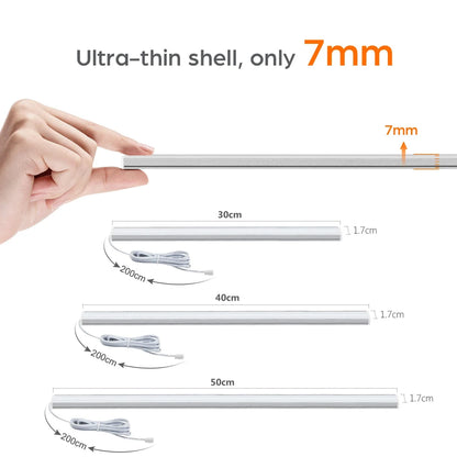 Ultra-thin Touch Sensor Under  Cabinet LED Light Bar for Kitchen Wardrobe Lighting