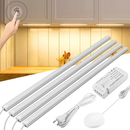 Ultra-thin Touch Sensor Under  Cabinet LED Light Bar for Kitchen Wardrobe Lighting