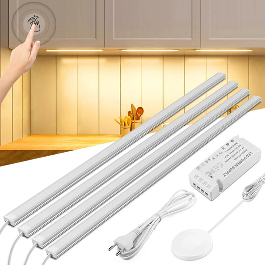 Ultra-thin Touch Sensor Under  Cabinet LED Light Bar for Kitchen Wardrobe Lighting